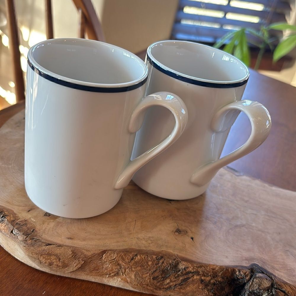 Set of 2 Dansk Christianshavn Blue Mugs